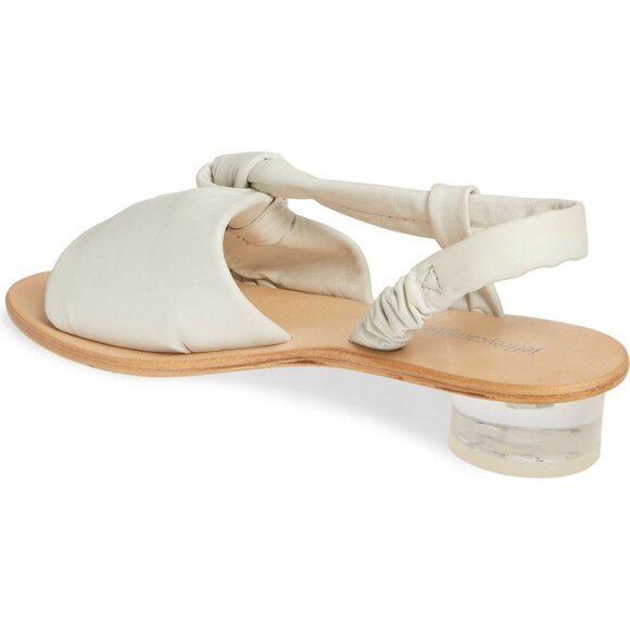 Jeffrey Campbell Asher Leather Asymmetrical Slingback Heeled Sandals White Sz 8 - Picture 4 of 7